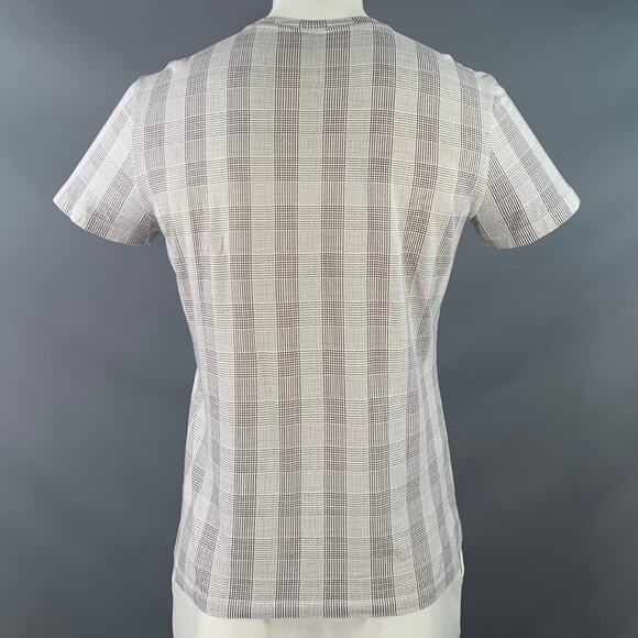 EMPORIO ARMANI Size XXL Brown White Hearts Dots Short Sleeve T-shirt - Picture 5 of 7